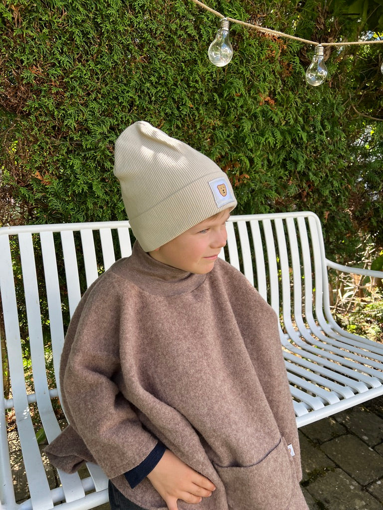 Walkponcho Farbe Beige – Gesamtansicht