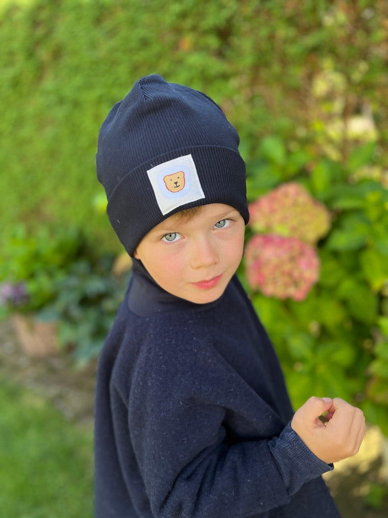 Walkponcho Navy – warmes Winteraccessoire