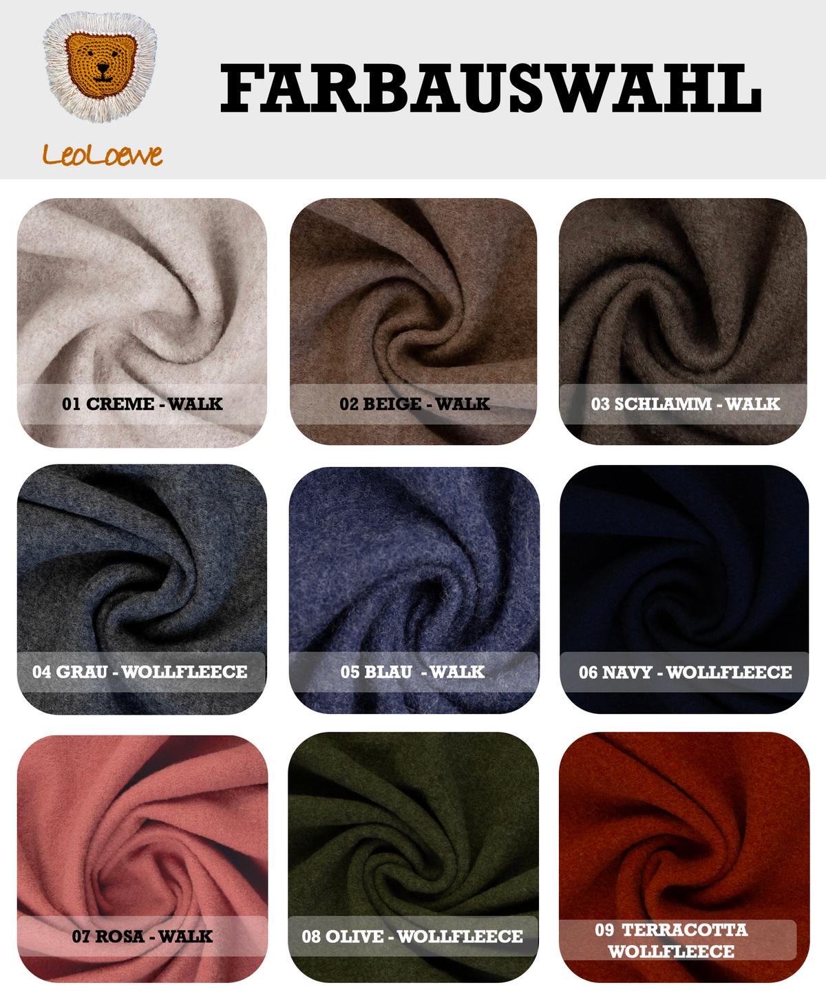 Walkponcho Farbauswahl – alle 9 Farben im Überblick