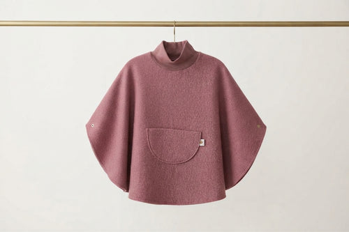 Walkponcho aus 100% Schurwolle – Vorderansicht