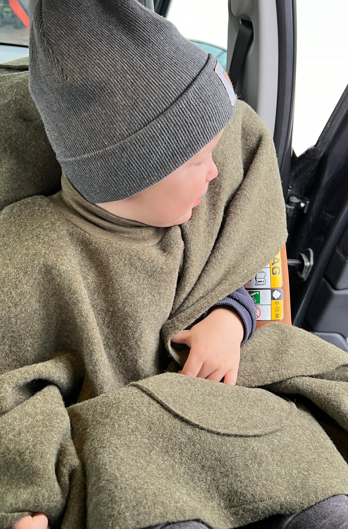Walkponcho aus 100% Schurwolle